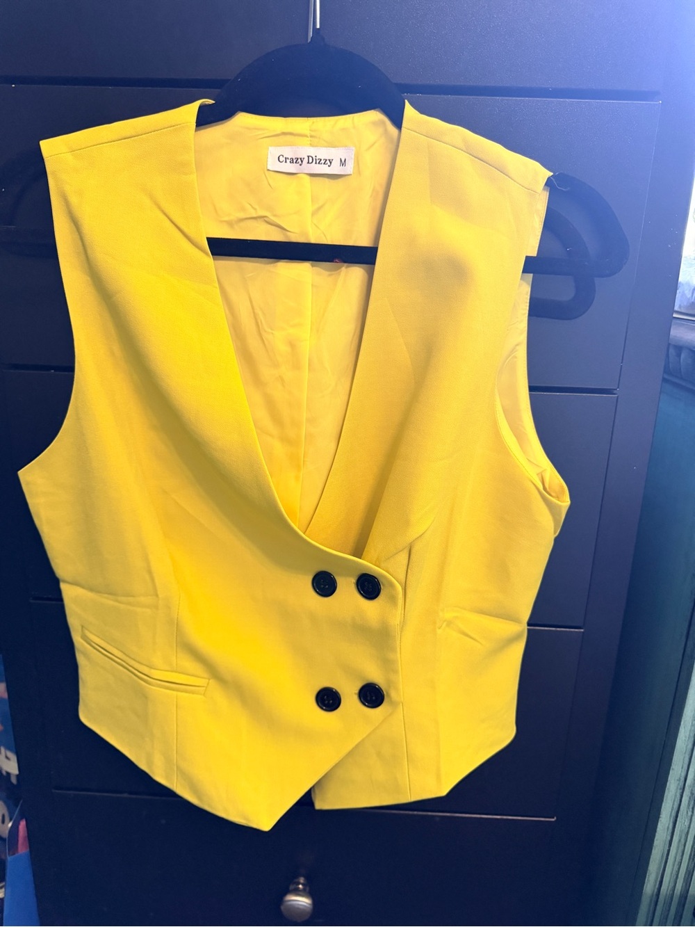 Women's Chartreuse Sleeveless Blazer Vest